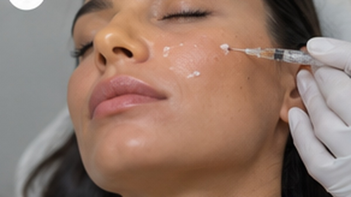 Illustration of radiance booster treatment