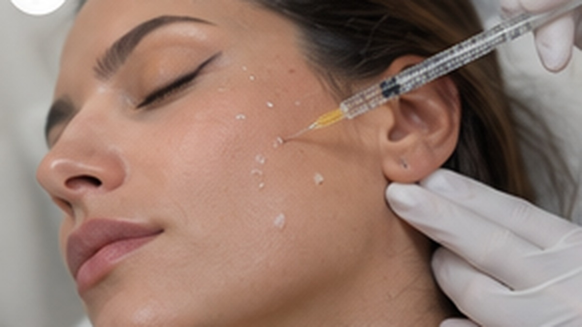 Illustration of collagen enhancer treatment