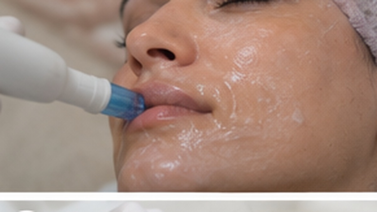 Illustration of exosome skin treatment treatment