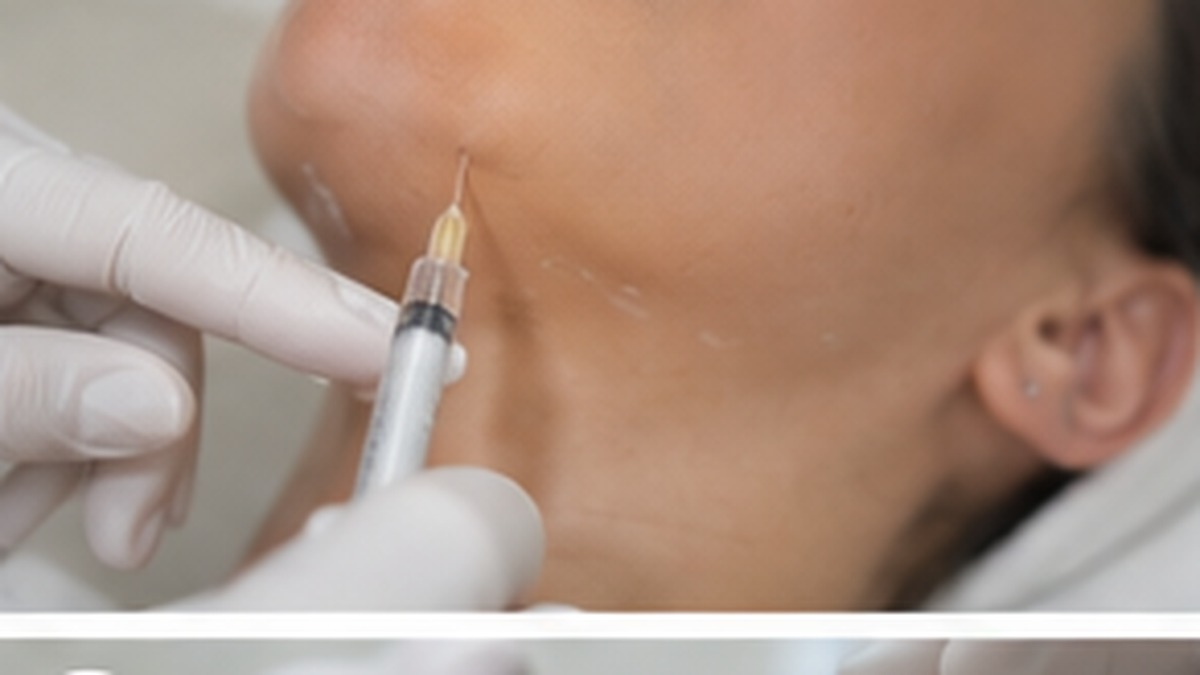 Illustration of aqualyx fat-dissolving injections treatment