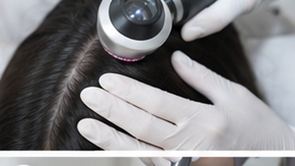 Illustration of hair loss & scalp assessment treatment